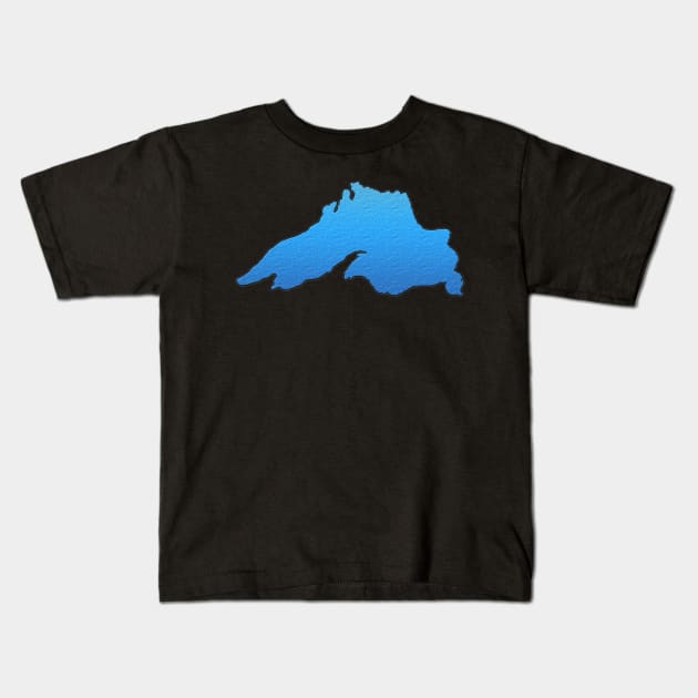 Great Lakes Lake Superior Outline Kids T-Shirt by gorff